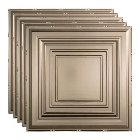 Fasade Traditional Syle # 3 - 23-3/4 X 23-3/4 PVC Lay In Tile In Brushed Nickel -